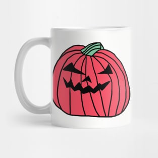Big Red Halloween Horror Pumpkin Mug